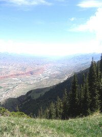 Naryn Panorama 1 Panorama from the mountains overlooking the city