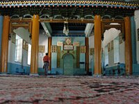 Inside the Dungan Mosque in Karakol