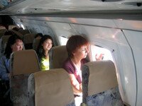 on the aircraft