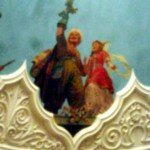 Detail of the painted ceiling