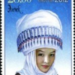 Elechek - traditional headgear of Kyrgyz women