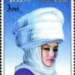 Elechek - traditional headgear of Kyrgyz women