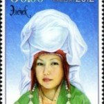Elechek - traditional headgear of Kyrgyz women