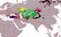Map showing distribution of the Turkic peoples