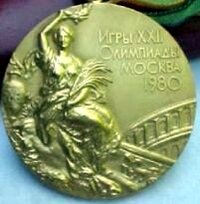 A Gold medal from the 1980 Olympics