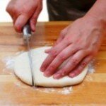 Cut the dough into strips