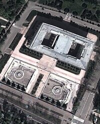 The White House - a "figure of eight" rather than a solid block