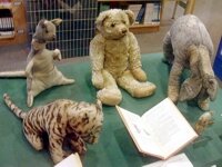 The original toys that inspired the characters in the Winnie stories. 