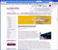The article "China and Kyrgyzstan Discuss Rail Projects" on the Jamestown Foundation website.