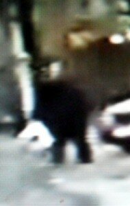 Unfortunately the security camera is too far away and couldn't give a clear image of who was responsible. 