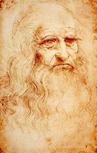 The famous self portrait by Leonardo da Vinci