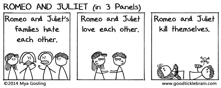 Romeo and Juliet in three panels ... see more here