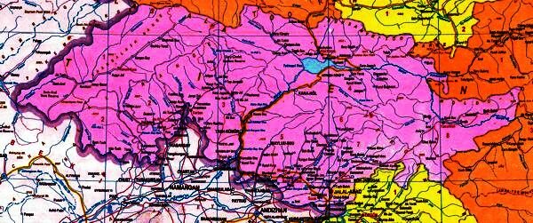Map of the Djalal Abad oblast