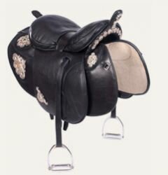 A modern leather saddle