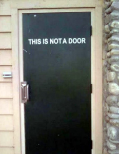 ... but it certainly looks like a door! 